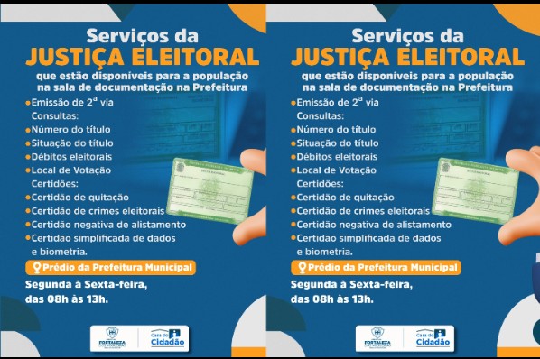 Justiça Eleitoral: Disponibilidade de Serviços ao Cidadão na Prefeitura Municipal